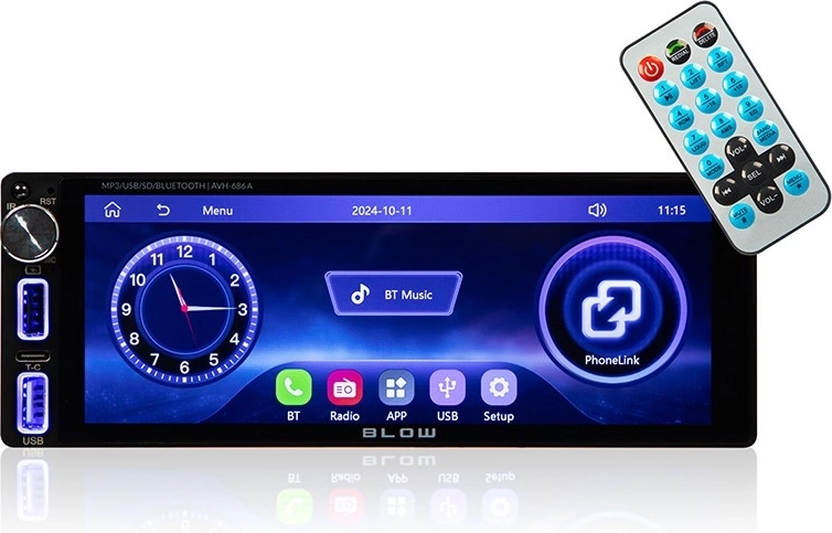 Αυτοράδιο BLOW με οθόνη αφής 7 ιντσών και Bluetooth