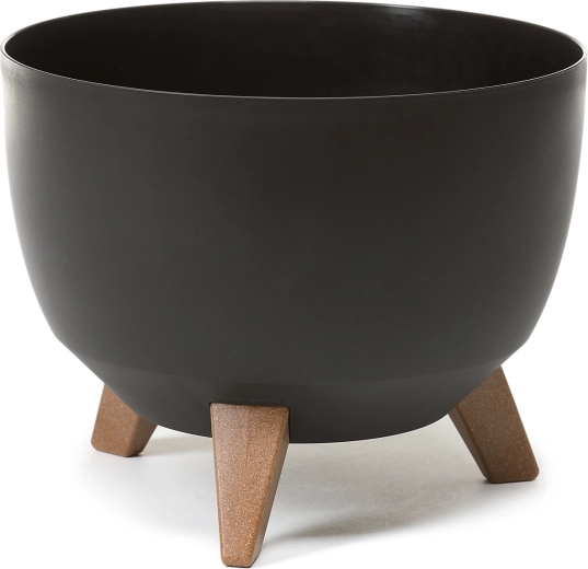 Γλάστρα με πόδια ROMA 33 cm, μαύρη