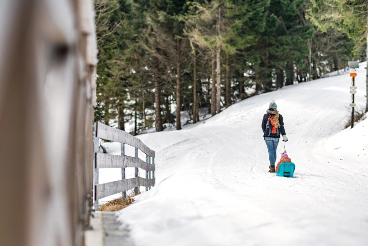 Ελαφρύ τράβηγμα στο χιόνι