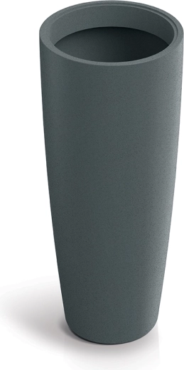 Γλάστρα Molio round slim γραφίτη 38 cm