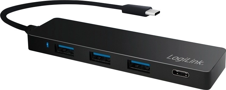 LogiLink υπερλεπτό 4θυρο USB-C hub 3.1, μαύρο