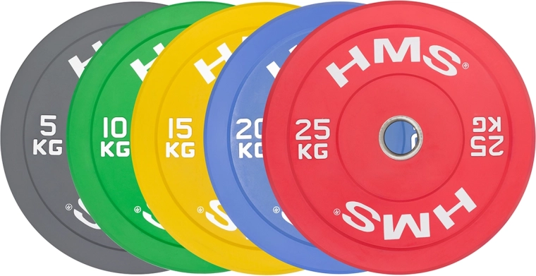 Χρωματιστός δίσκος bumper 10 kg HMS