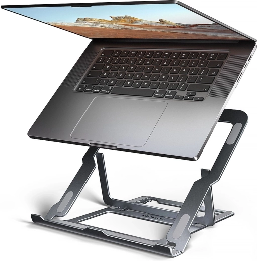 Αλουμινένια βάση για laptop AXAGON 10–17,3" με 8 θέσεις, γκρι