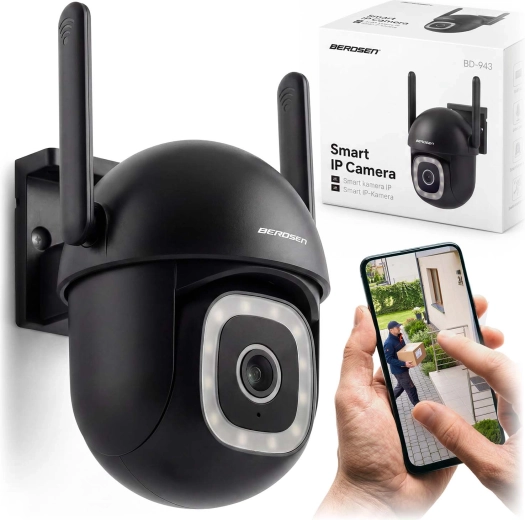 Berdsen εξωτερική περιστρεφόμενη Wi‑Fi IP κάμερα 5 MP με ανίχνευση ατόμων και σειρήνα