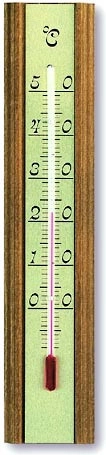 Ξύλινο θερμόμετρο δωματίου με μεταλλική κλίμακα 20 cm