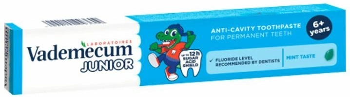 Vademecum Junior παιδική οδοντόκρεμα spearmint 6+ 75 ml