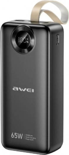 Power bank Awei PA-34 30000 mAh 65 W με γρήγορη φόρτιση, μαύρο