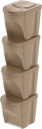 Σετ κάδων διαλογής απορριμμάτων Sortibox Eco Wood 4×25 l – naturo eco