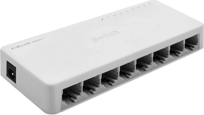 Μεταγωγέας δικτύου 8× RJ45, gigabit LAN, Qoltec