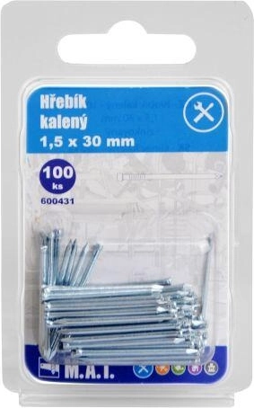 Σκληρυμένα γαλβανισμένα καρφιά 30 × 1,5 mm (100 τεμ.)