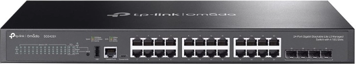 TP-Link Omada SG5428X διαχειριζόμενος στοιβαζόμενος L3 switch με 24 θύρες Gigabit