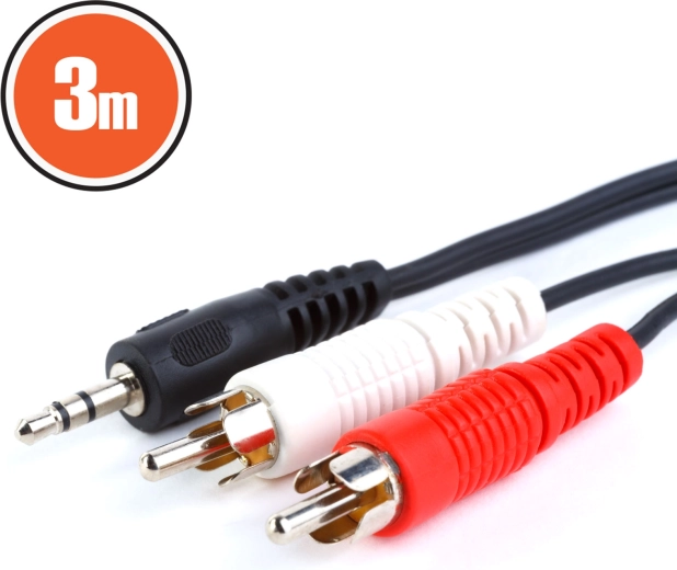 Καλώδιο ήχου RCA σε στερεοφωνικό jack 3,5 mm, 3 m