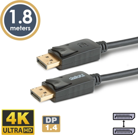 Καλώδιο DisplayPort 1.4 σε DisplayPort 4K, 1,8 m