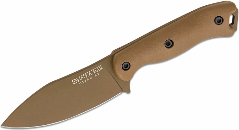 KA-BAR Becker Nessmuk καθολικό μαχαίρι 11 cm, αμμοκαφέ, Zytel, πολυμερική θήκη