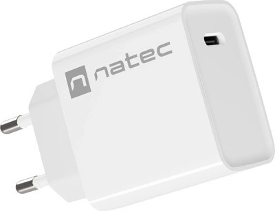 Φορτιστής πρίζας NATEC Ribera 1x USB‑C 20 W λευκός