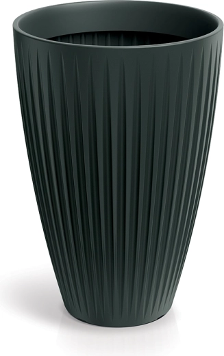 Γλάστρα Latia Round High διαμέτρου 40 cm ανθρακί