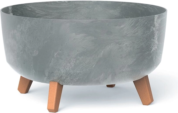 Γλάστρα Prosperplast Gracia Low με εφέ σκυροδέματος 38 cm, γκρι