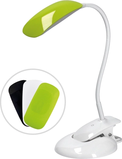 Solight ρυθμιζόμενο LED φωτιστικό 2 σε 1 με κλιπ και βάση 5 W 4000 K με 3 καλύμματα