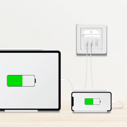 Δύο θύρες USB‑C για ταυτόχρονη φόρτιση