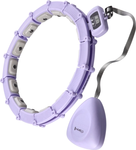 Κάντρο μασάζ (hula hoop) με βάρος και μετρητή HMS μωβ