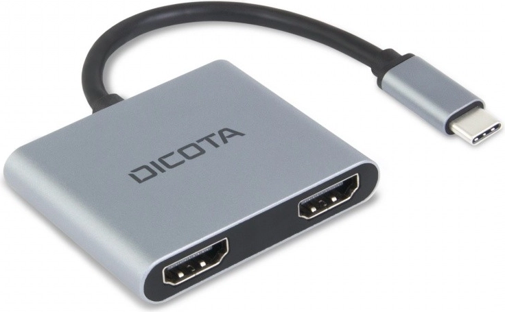 Dicota φορητός USB-C μίνι σταθμός σύνδεσης 4 σε 1 4K, 2× HDMI, PD 100 W