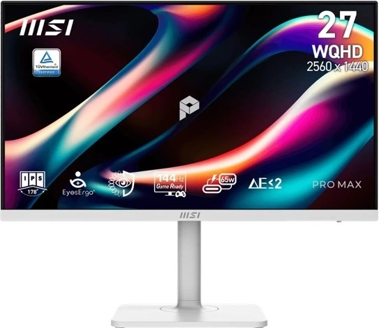 MSI pro max 271qphw 27" λευκή οθόνη WQHD 144 Hz