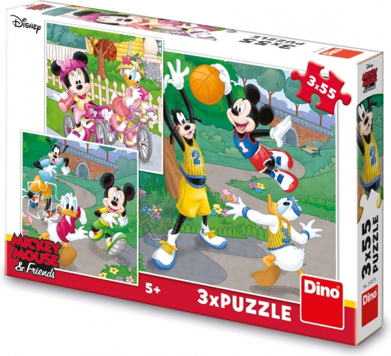 Παζλ MICKEY ΚΑΙ MINNIE αθλούνται 3×55 κομμάτια