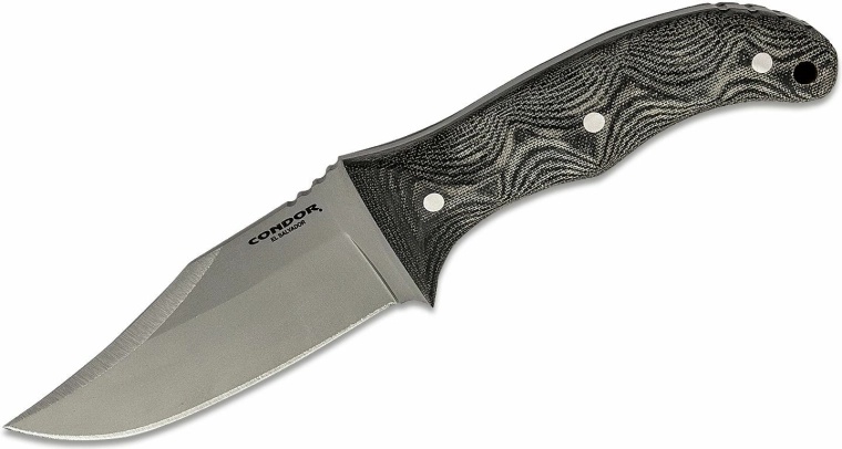 Condor Little Bowie – μικρότερο μαχαίρι outdoor 11,7 cm, γκρι Micarta, δερμάτινη θήκη