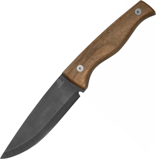 BeaverCraft BSH3 μαχαίρι bushcraft με μπλεμένη λεπίδα από ανθρακούχο χάλυβα, λαβή από καρυδιά και δερμάτινη θήκη