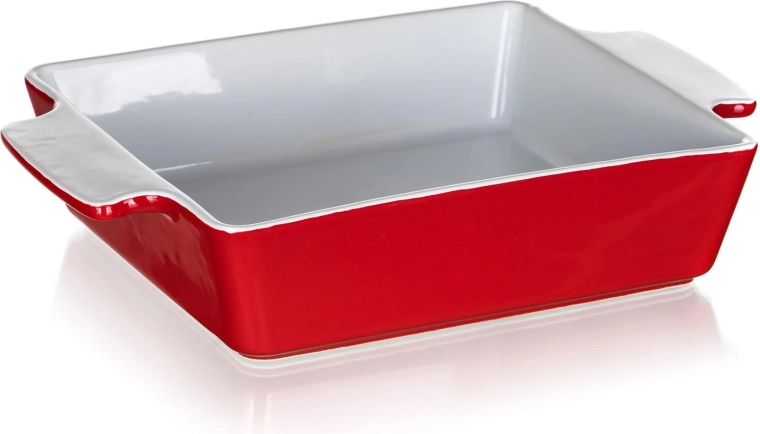 Κεραμικό ταψί ψησίματος ορθογώνιο 33,5 × 22,5 cm CULINARIA κόκκινο/λευκό
