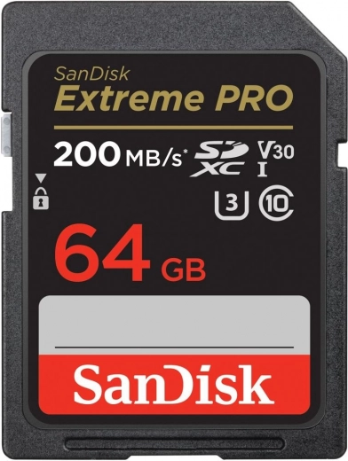Κάρτα μνήμης SanDisk Extreme Pro SDXC 64 GB UHS-I U3 V30 200/90 MB/s