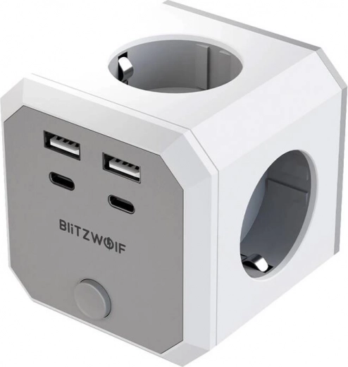 Κύβος τροφοδοσίας BlitzWolf 8σε1 με εξόδους USB και AC