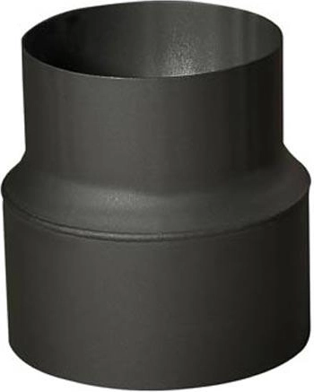 Καπναγωγική σωληνωτή μείωση 150/130 mm, μήκος 160 mm, πάχος 1,5 mm, μαύρη