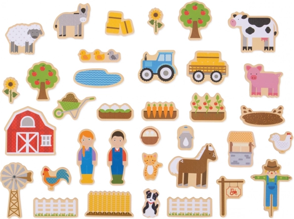 Bigjigs Toys ξύλινα μαγνητάκια Φάρμα