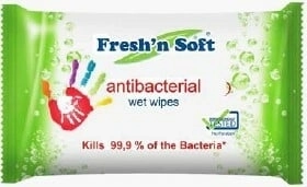 Fresh 'n soft αντιβακτηριακά υγρά μαντηλάκια για τα χέρια 60 τεμ.