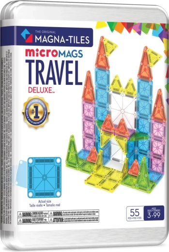 Magna-Tiles ταξιδιωτικό μαγνητικό σετ κατασκευών microMAGS travel deluxe (55 τεμάχια)