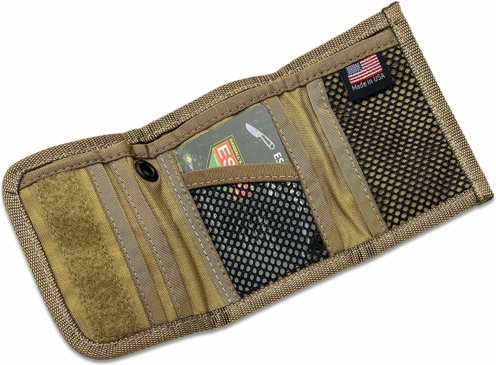 Πορτοφόλι ESEE Tri‑Fold Desert Tan από Cordura με μπλοκάρισμα RFID
