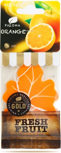 Κρεμαστό αρωματικό χώρου αυτοκινήτου Paloma Gold Fresh Fruit Orange