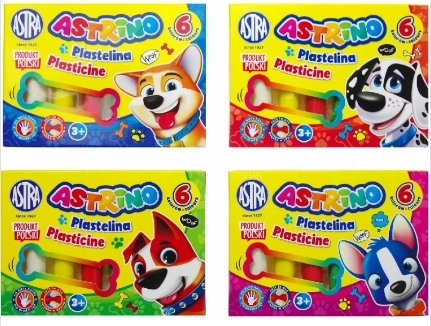 Σχολική πλαστελίνη 6 χρώματα ASTRINO ASTRA