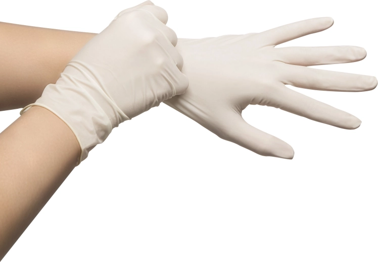 Γάντια μίας χρήσης από latex, μέγεθος M, 10 τεμάχια