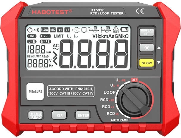 Ψηφιακός ελεγκτής αντίστασης και RCD Habotest HT5910
