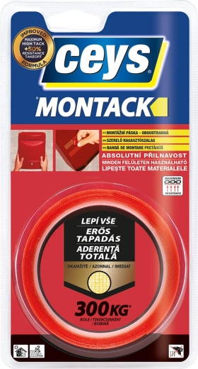 Διπλής όψης ταινία τοποθέτησης 19 mm × 2,5 m MONTACK CEYS