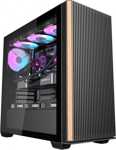 Κουτί υπολογιστή Darkflash DS900WS μαύρο με πανοραμικό γυαλί και 4 ανεμιστήρες ARGB