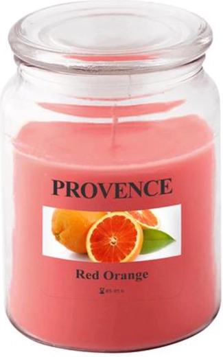 Αρωματικό κερί σε γυαλί PROVENCE κόκκινο πορτοκάλι 95 ώρες