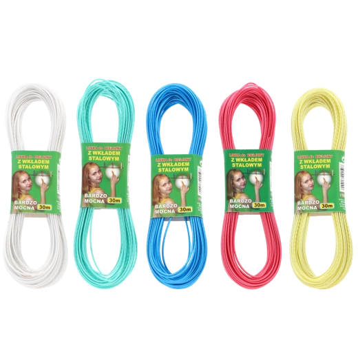 Απλώστρα σχοινί με χαλύβδινο πυρήνα 30 m