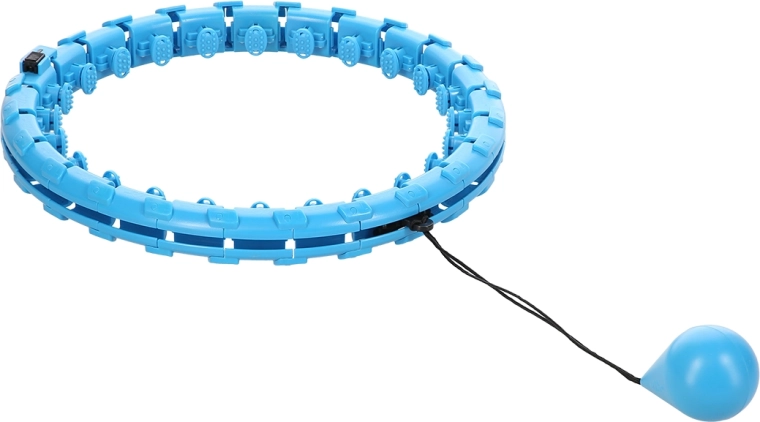 Έξυπνη hula hoop μασάζ με βάρος – μπλε, ρυθμιζόμενη στεφάνη
