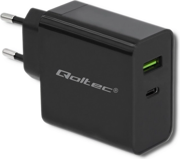 Φορτιστής τοίχου 45 W με USB‑C Power Delivery και USB, μαύρος