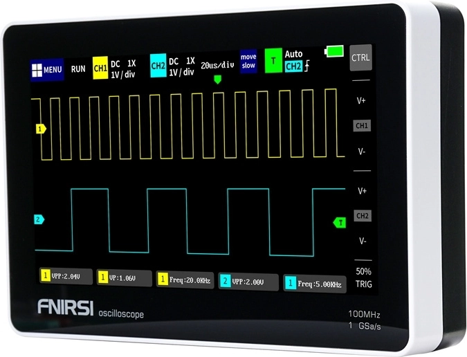 Fnirsi 1013D φορητός ψηφιακός παλμογράφος 7" 100 MHz, 1 GSa/s
