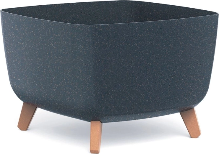Γλάστρα Gracia Square Eco Wood 39 × 39 cm ανθρακί
