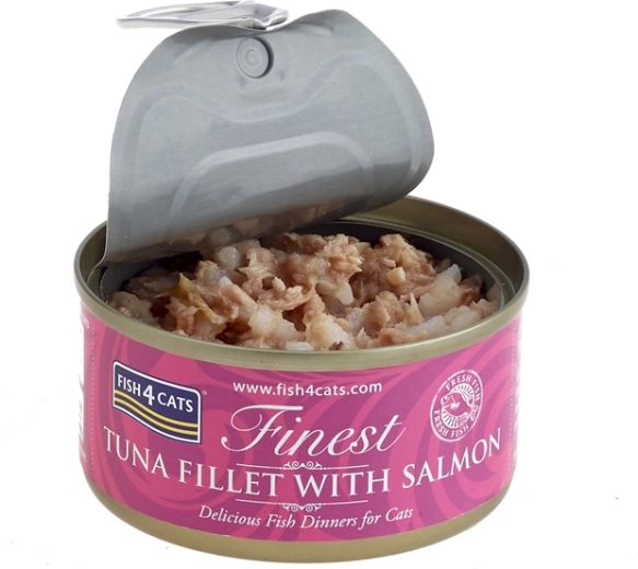 Κονσέρβα για γάτες Fish4Cats τόνος με σολομό 70 g